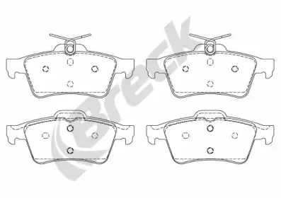 Комплект тормозных колодок, дисковый тормоз BRECK купить